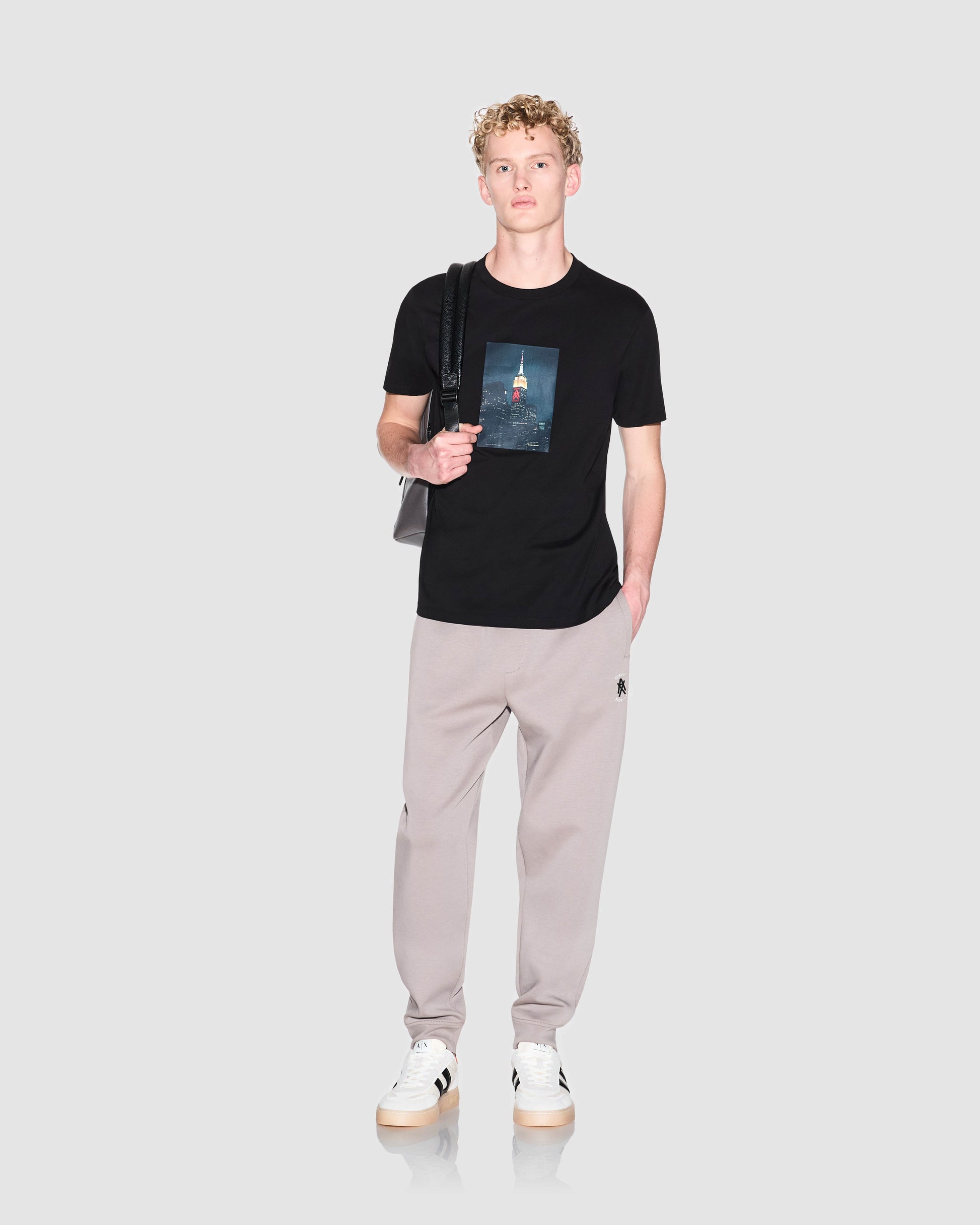 Armani Exchange Mens Graphic Print T-Shirt - Black UC001 - CHO - Designer Mens Short Sleeve T-Shirts