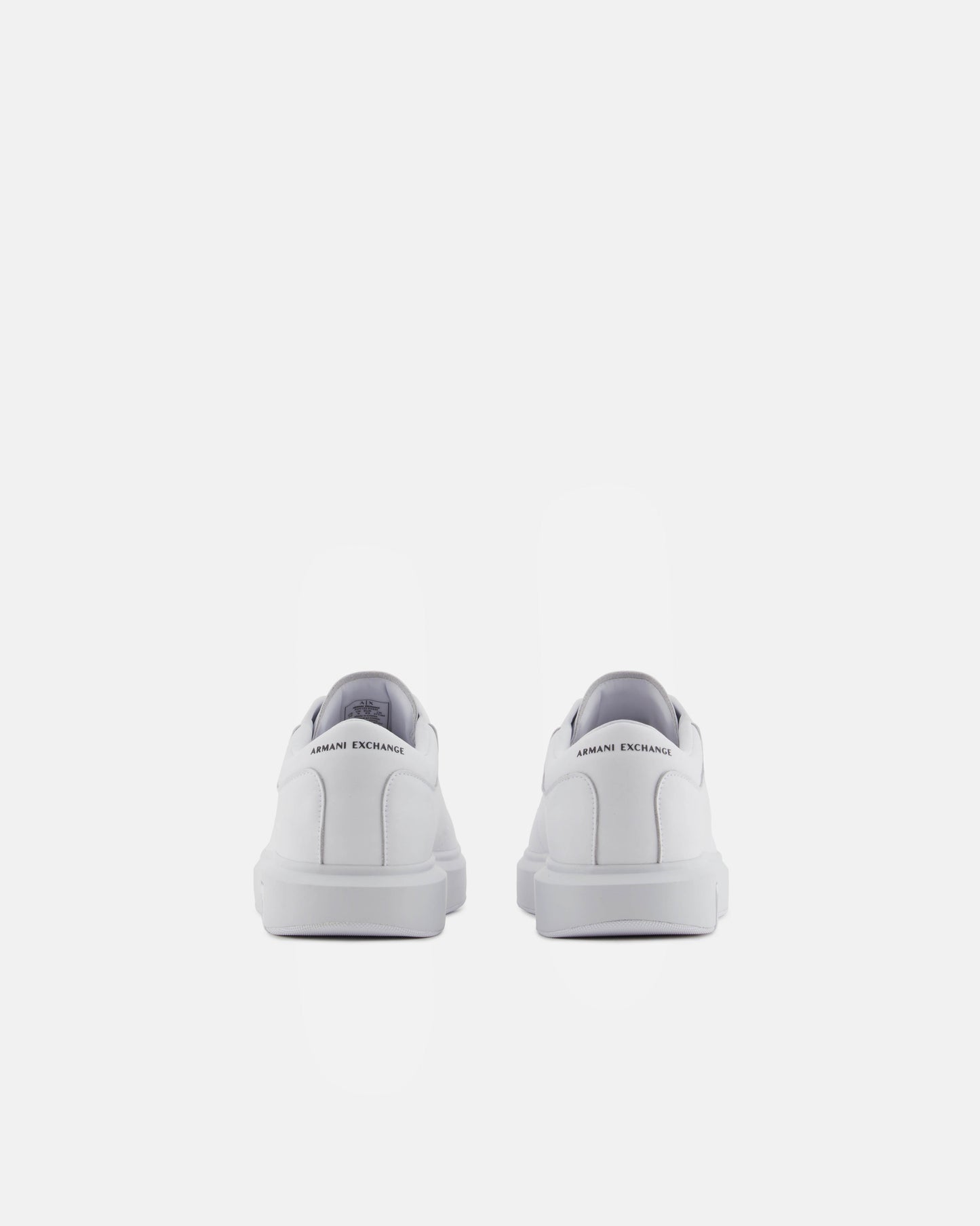Armani Exchange Mens Leather Sneakers - Optical White 00152 - CHO - Designer Mens Trainers