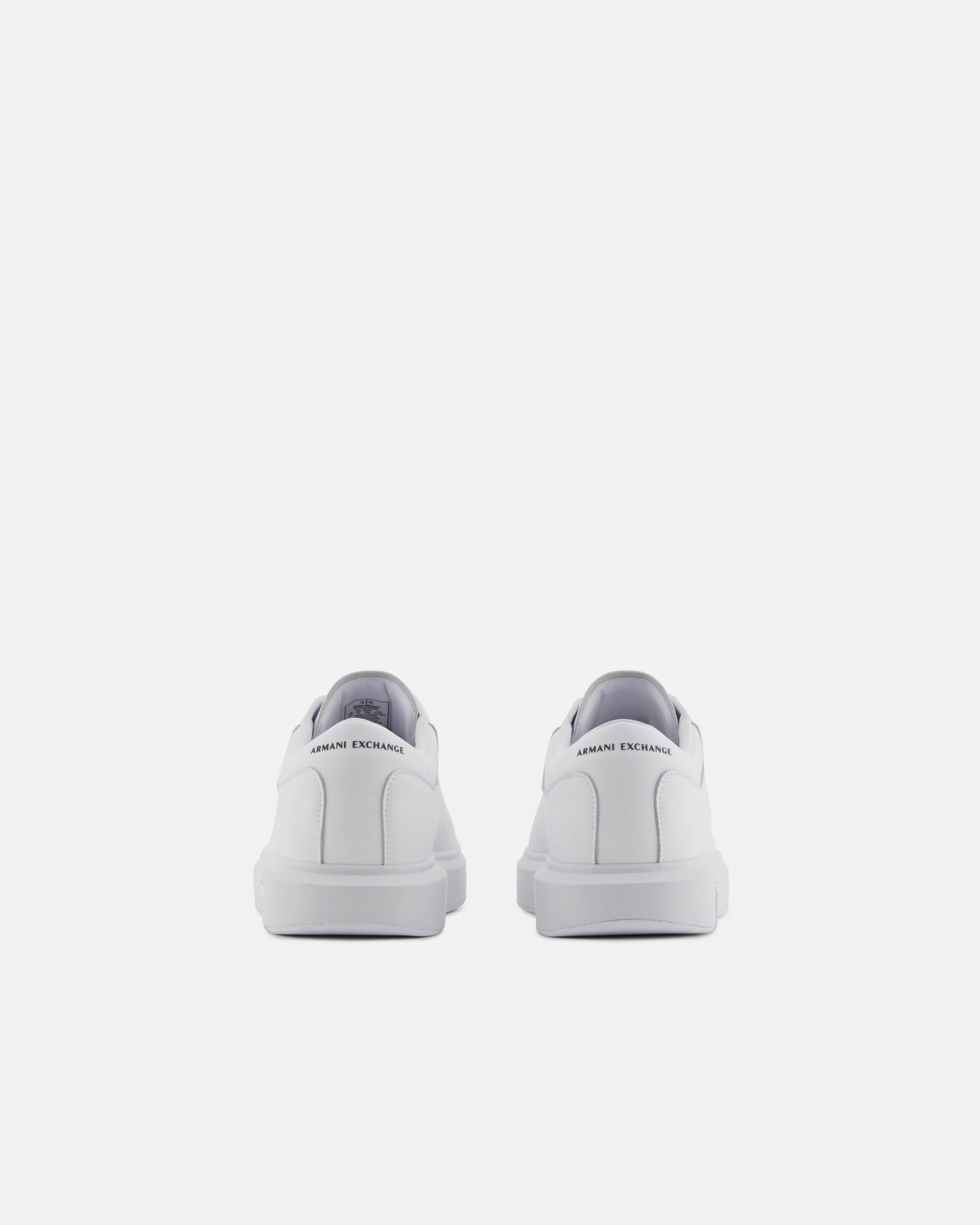 Armani Exchange Mens Leather Sneakers - Optical White 00152 - CHO - Designer Mens Trainers