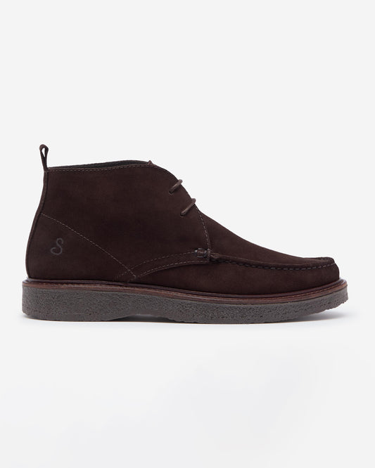 Oliver Sweeney Xixona Mens Calf Suede Moccasin Boots - Chocolate
