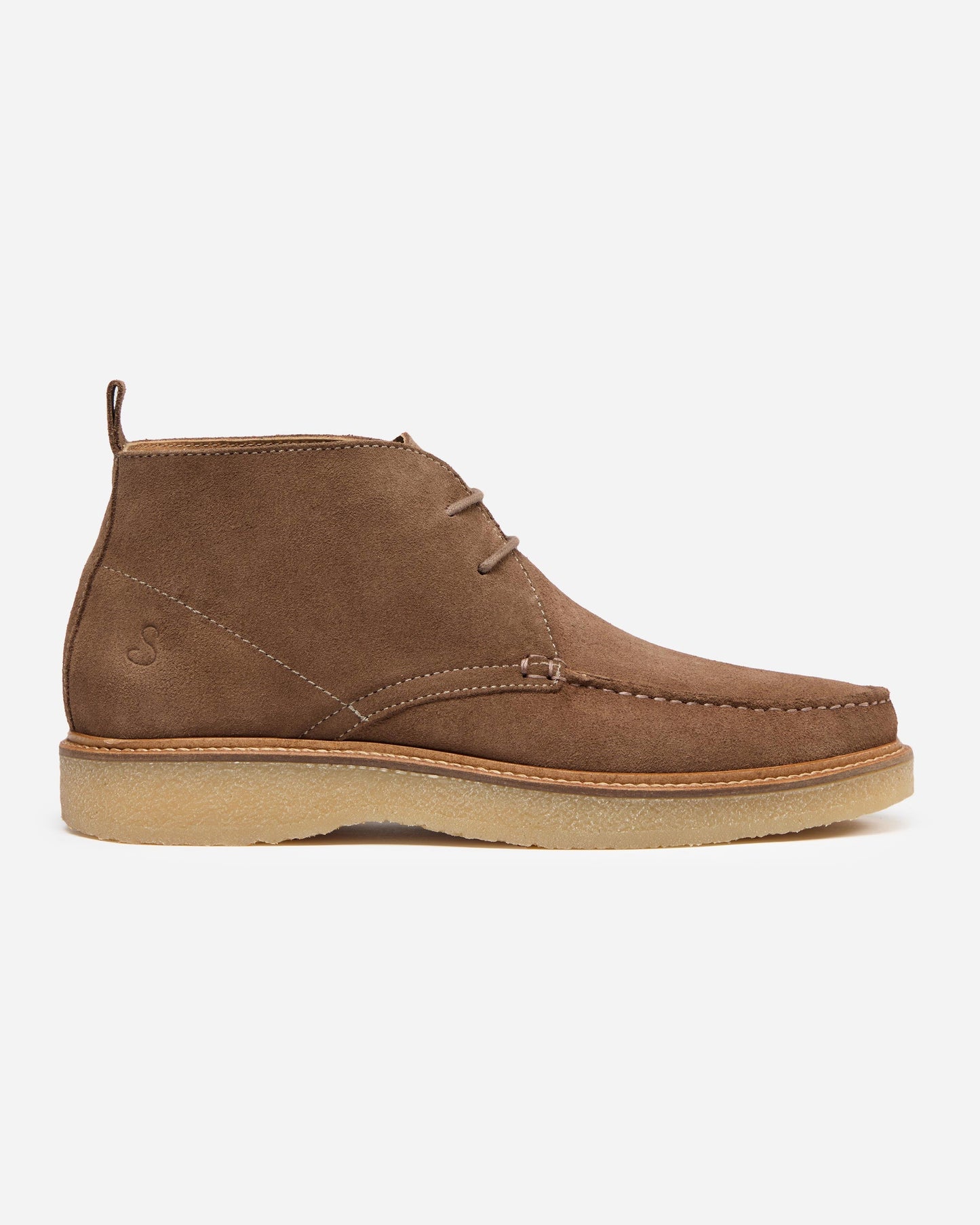 Oliver Sweeney Xixona Mens Calf Suede Moccasin Boots - Taupe | CHO | Designer Mens Boots