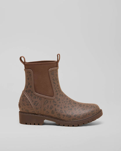 Joules Oakfield Womens Short Wellies - Leopard, side