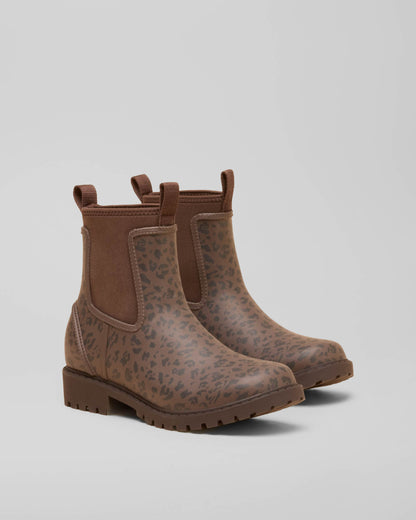 Joules Oakfield Womens Short Wellies - Leopard, pair
