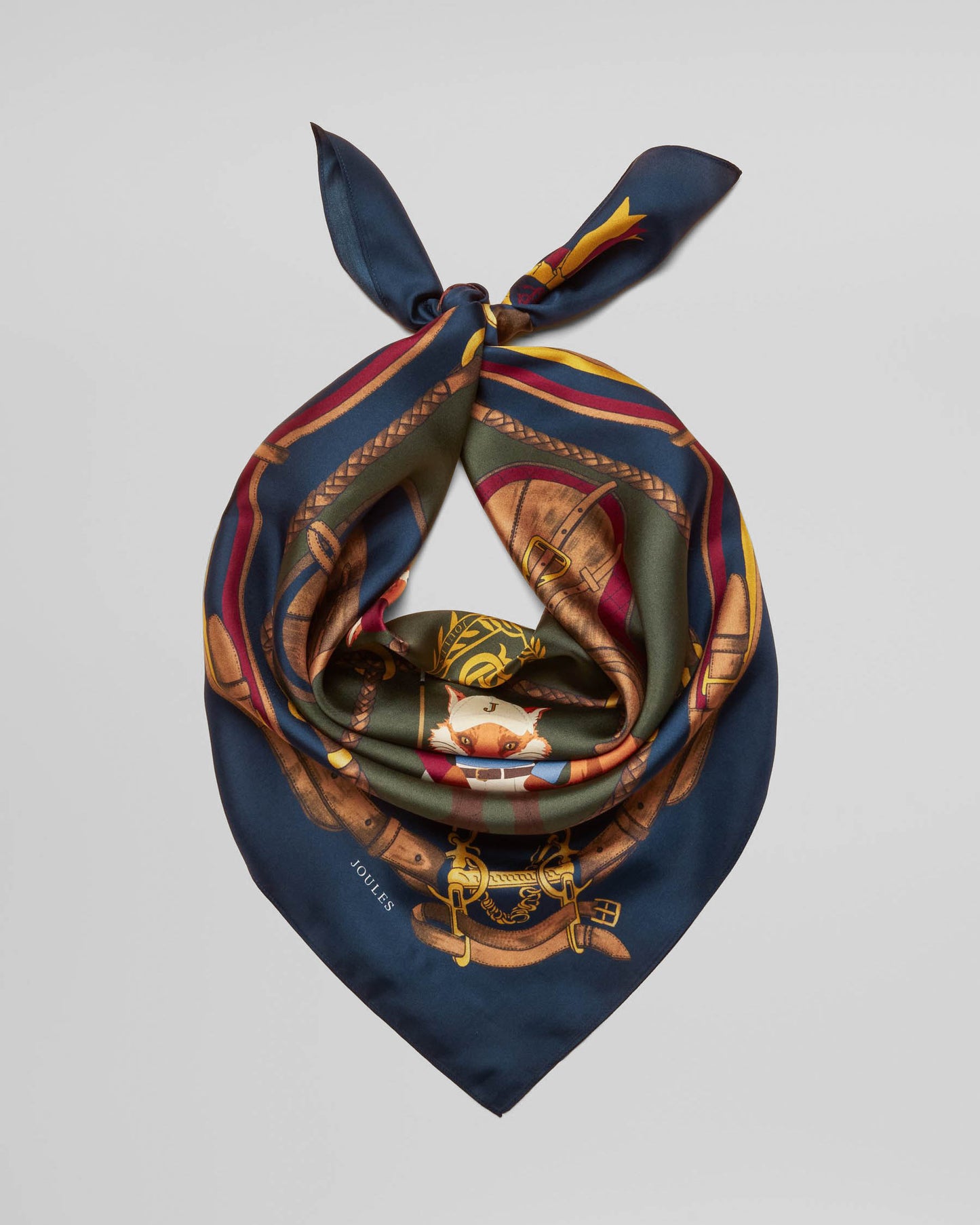 Joules Bloomfield Womens Silk Scarf - Navy Jonty