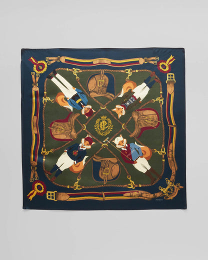 Joules Bloomfield Womens Silk Scarf - Navy Jonty