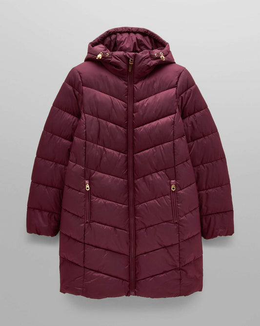 Joules Moorsdale Womens Parka - Port | CHO | Designer Womens Parka Coats