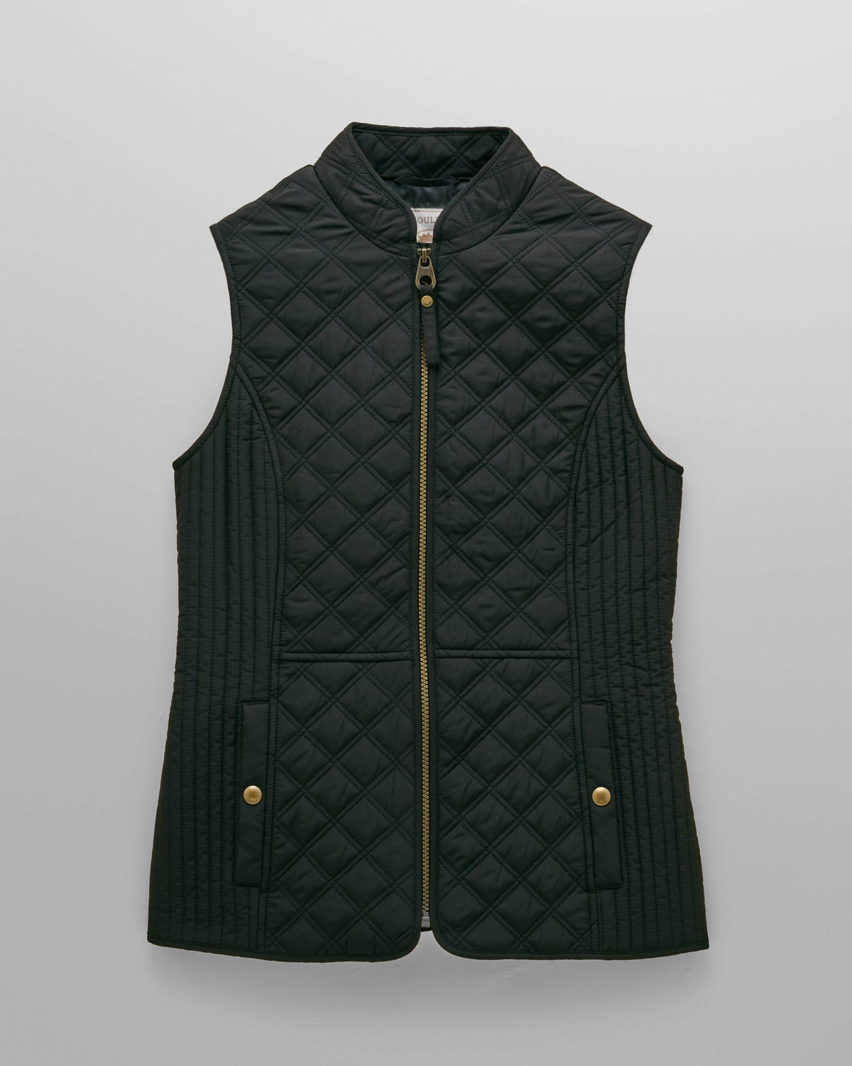Joules Minx Womens Diamond Quilt Gilet - Black