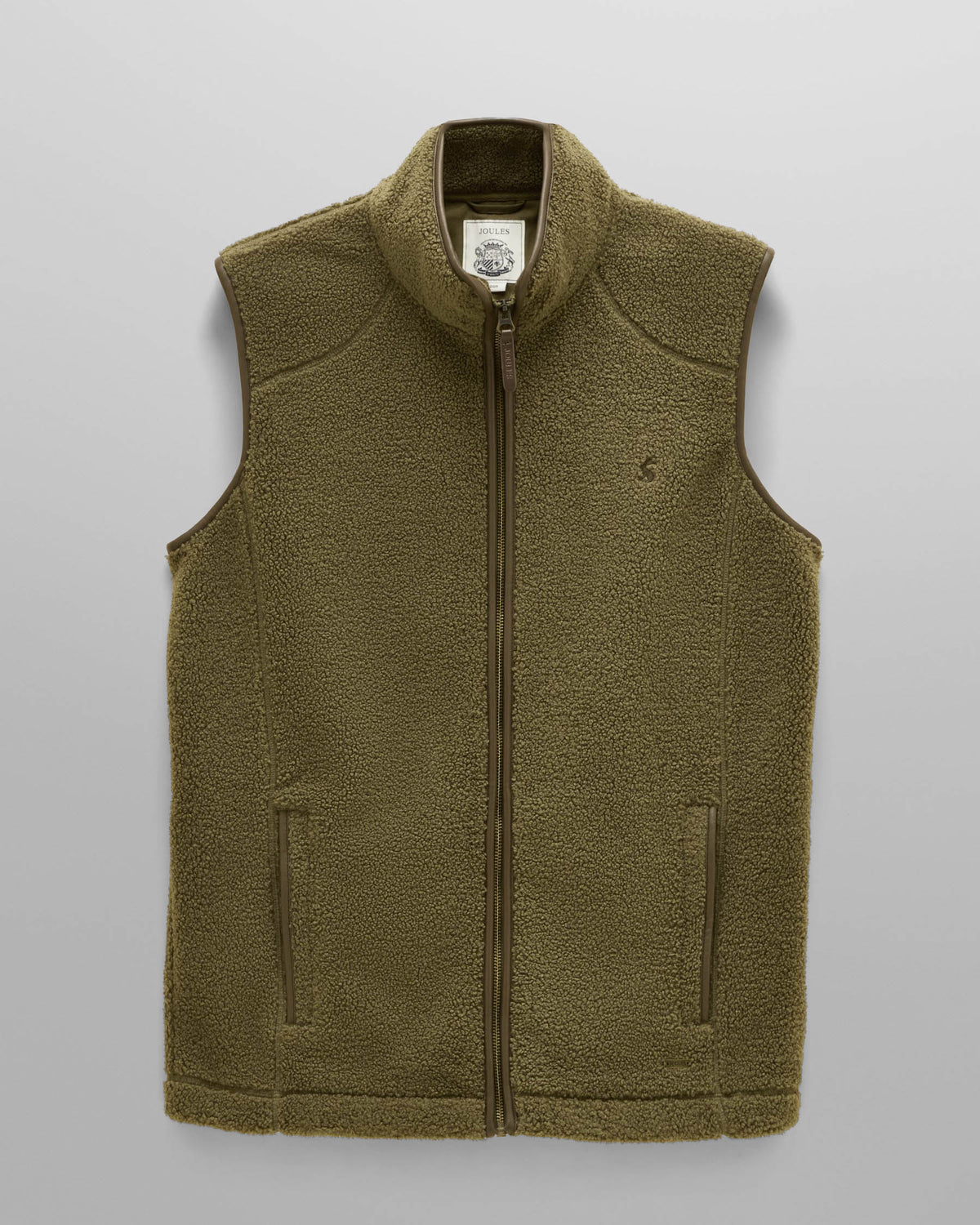 Joules Mens Heritage Borg Gilet - Green | CHO | Designer Mens Fleece Gilets