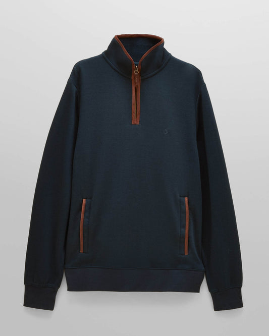 Joules Mens Heritage Sweat 1/4 Zip - Navy | CHO | Designer Mens Fleece Jackets