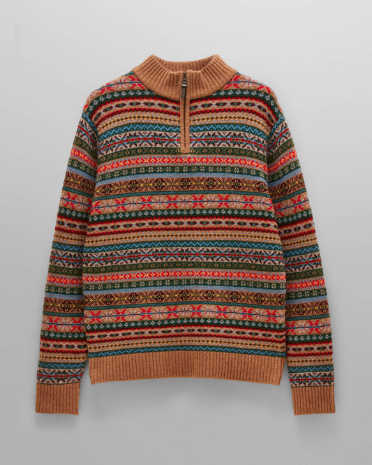 Joules Mens 1/4 Zip Fairisle Jumper - Multi | CHO | Designer Mens Jumpers