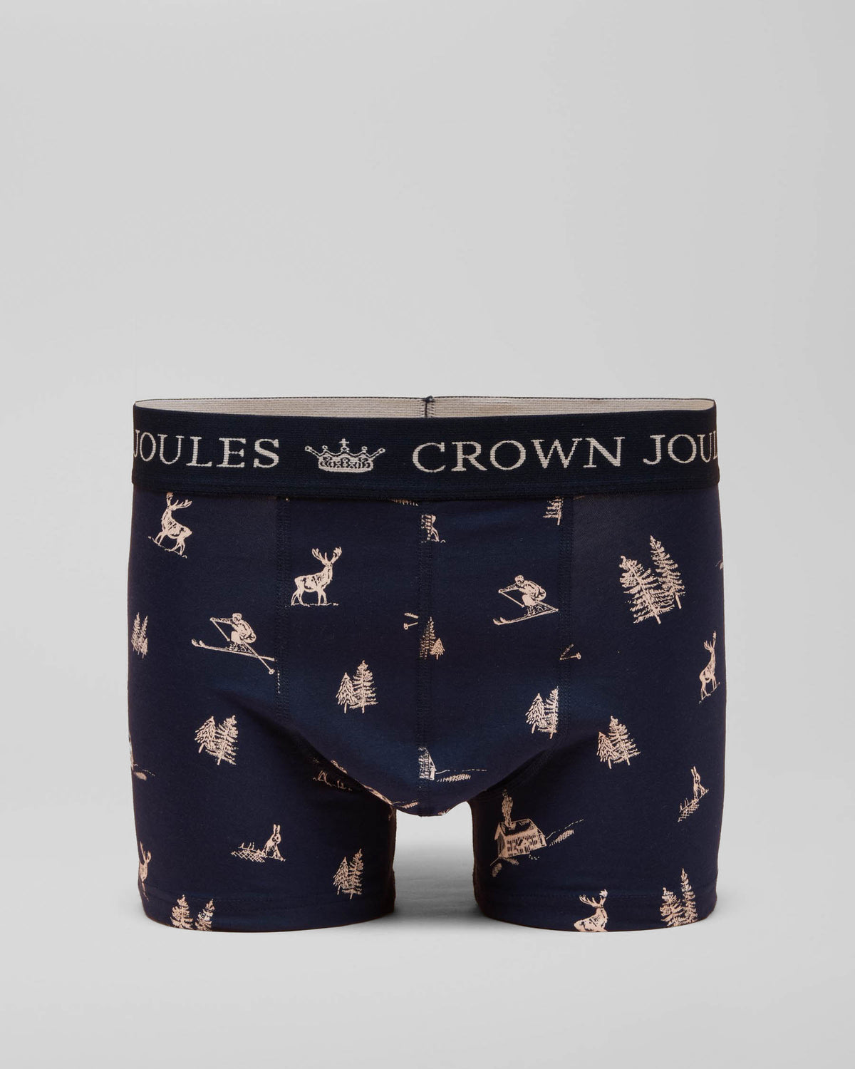 Joules 2 Pack Mens Crown Joules Boxers - Cream/Navy navy