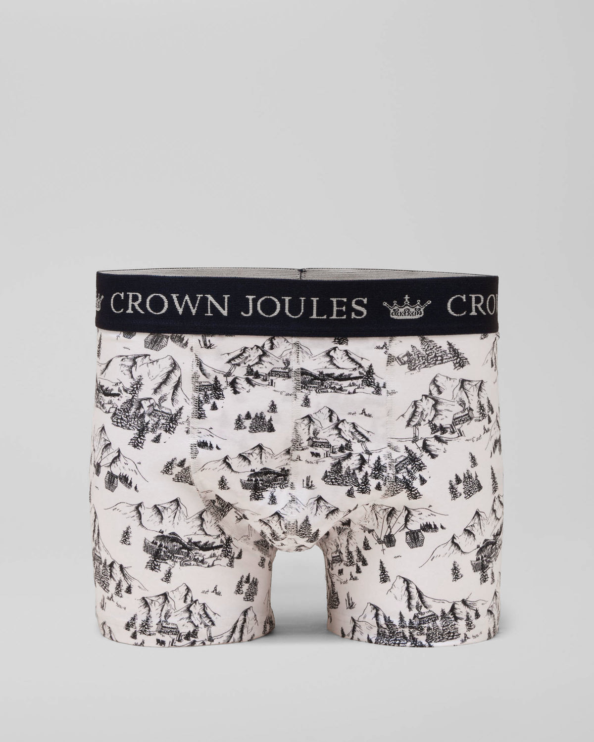 Joules 2 Pack Mens Crown Joules Boxers - Cream/Navy cream