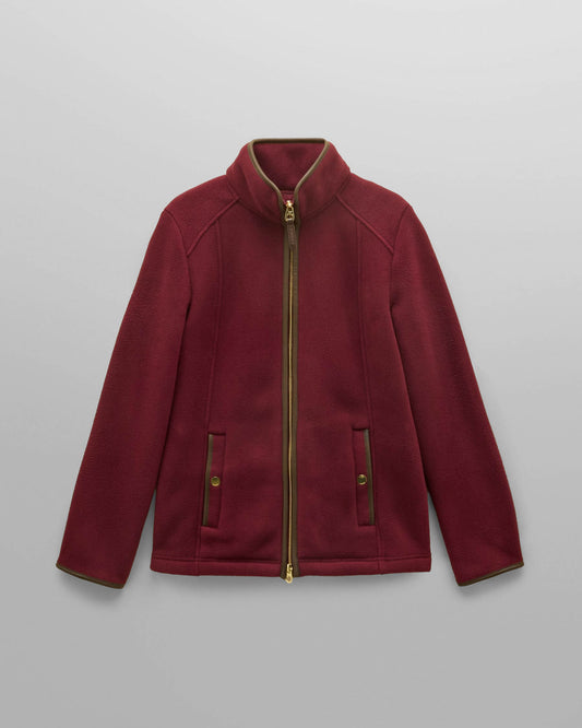 Joules Heritage Full Zip Womens Fleece - Red | CHO | Designer Womens Coats & Jackets
