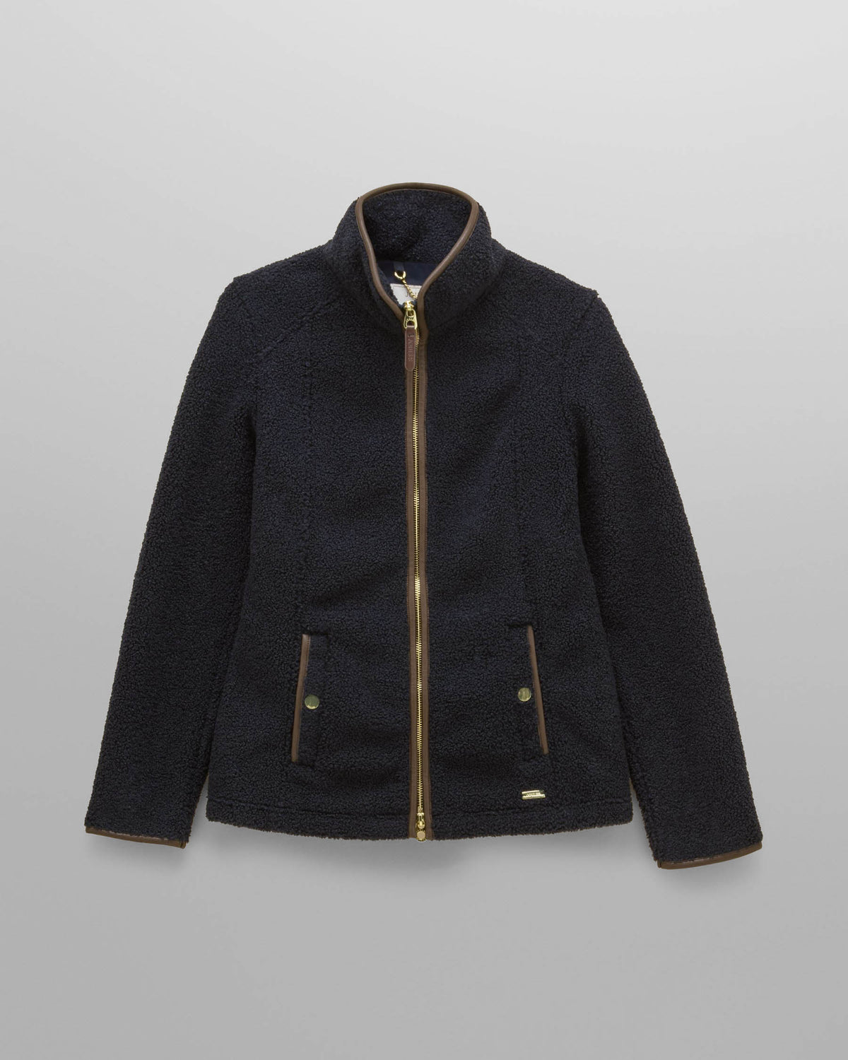 Joules Womens Borg Heritage Full Zip Fleece - Navy