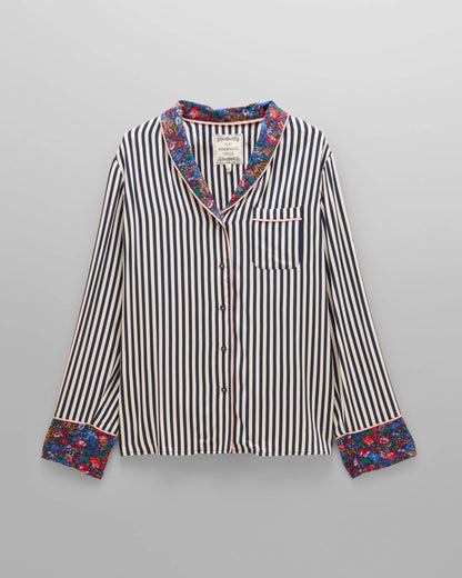 Joules Alma Womens Pyjama Set - Navy/White Stripe