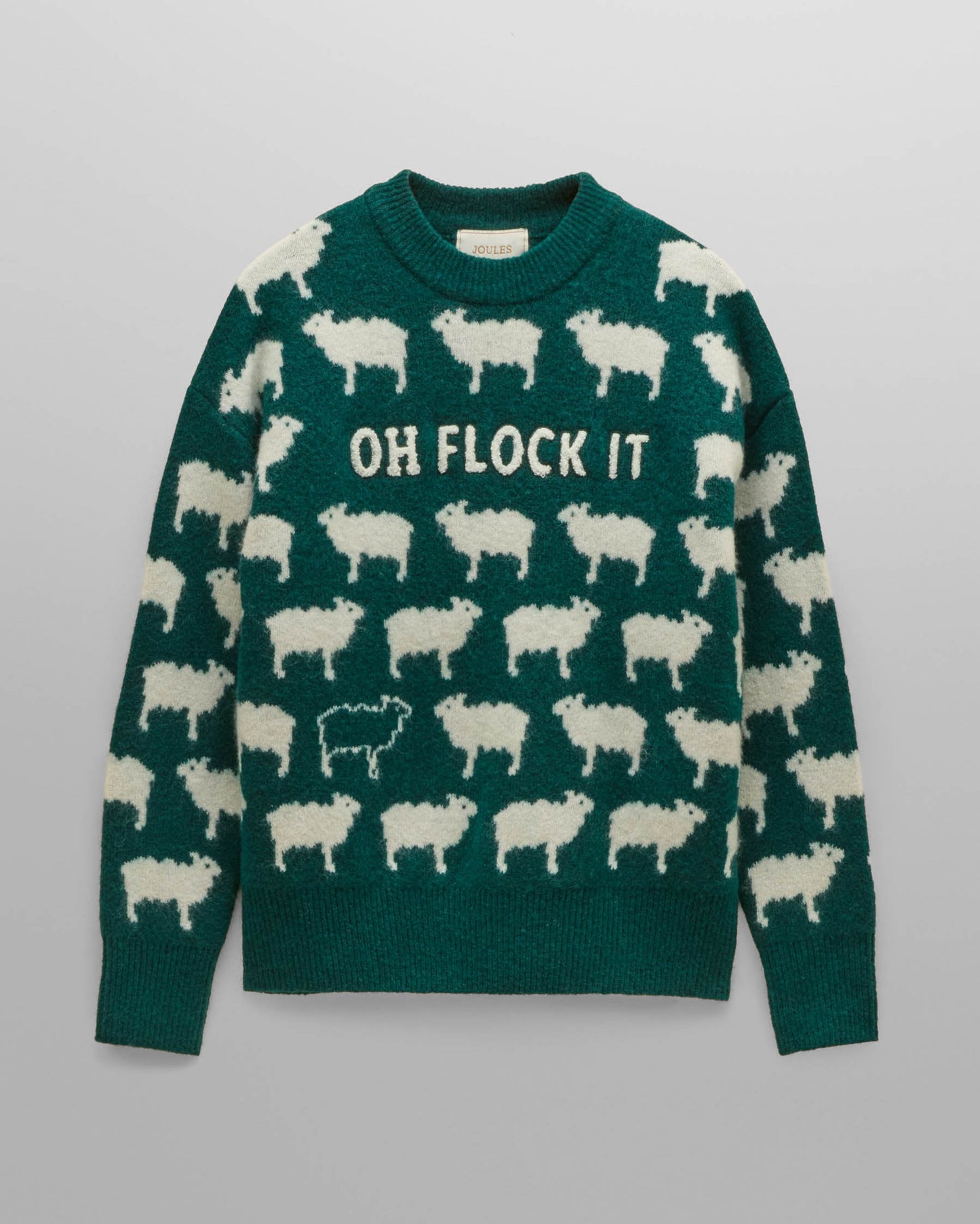 Joules Womens Flock Knit Jumper - Green