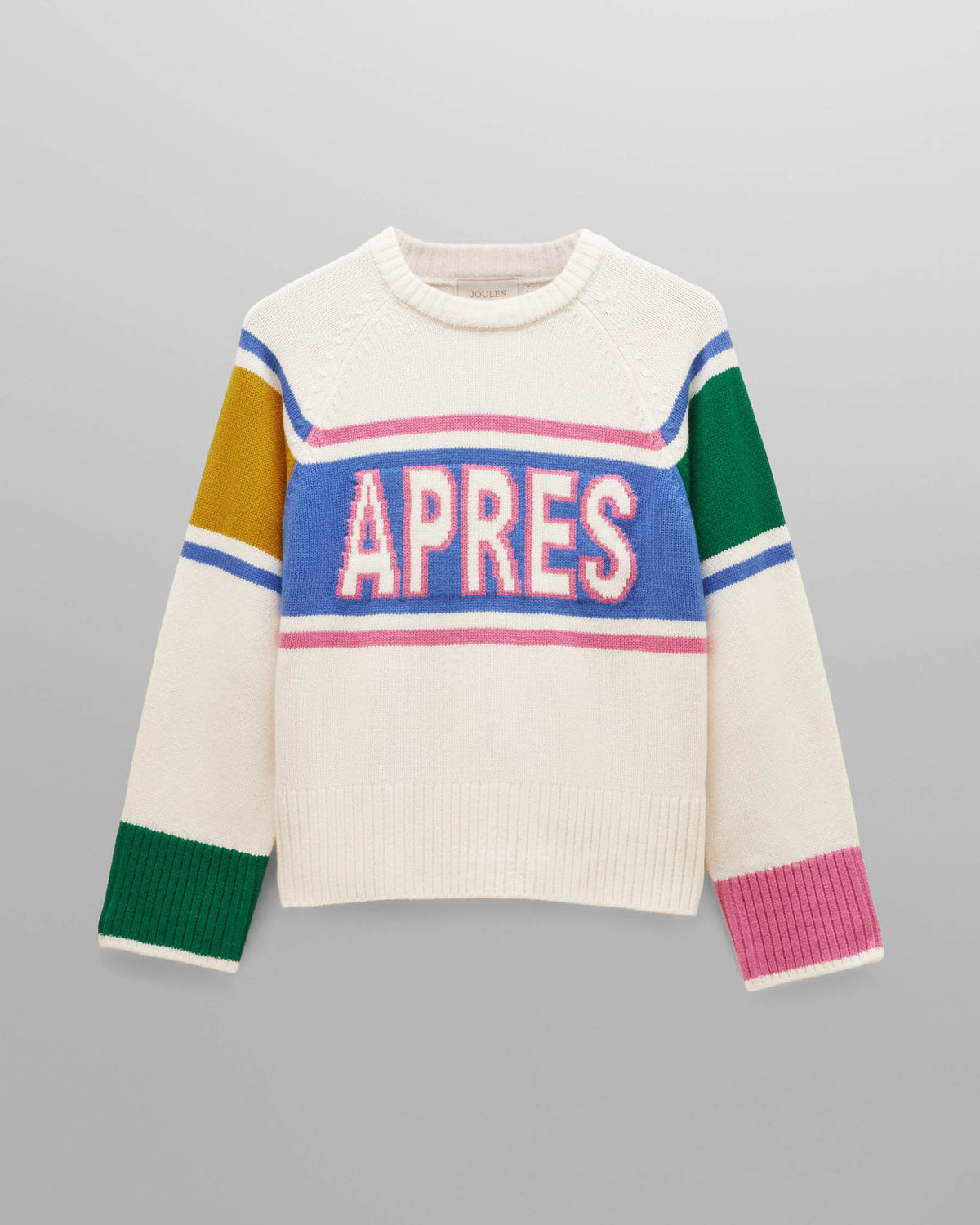Joules Womens Après Colourblock Jumper - Cream