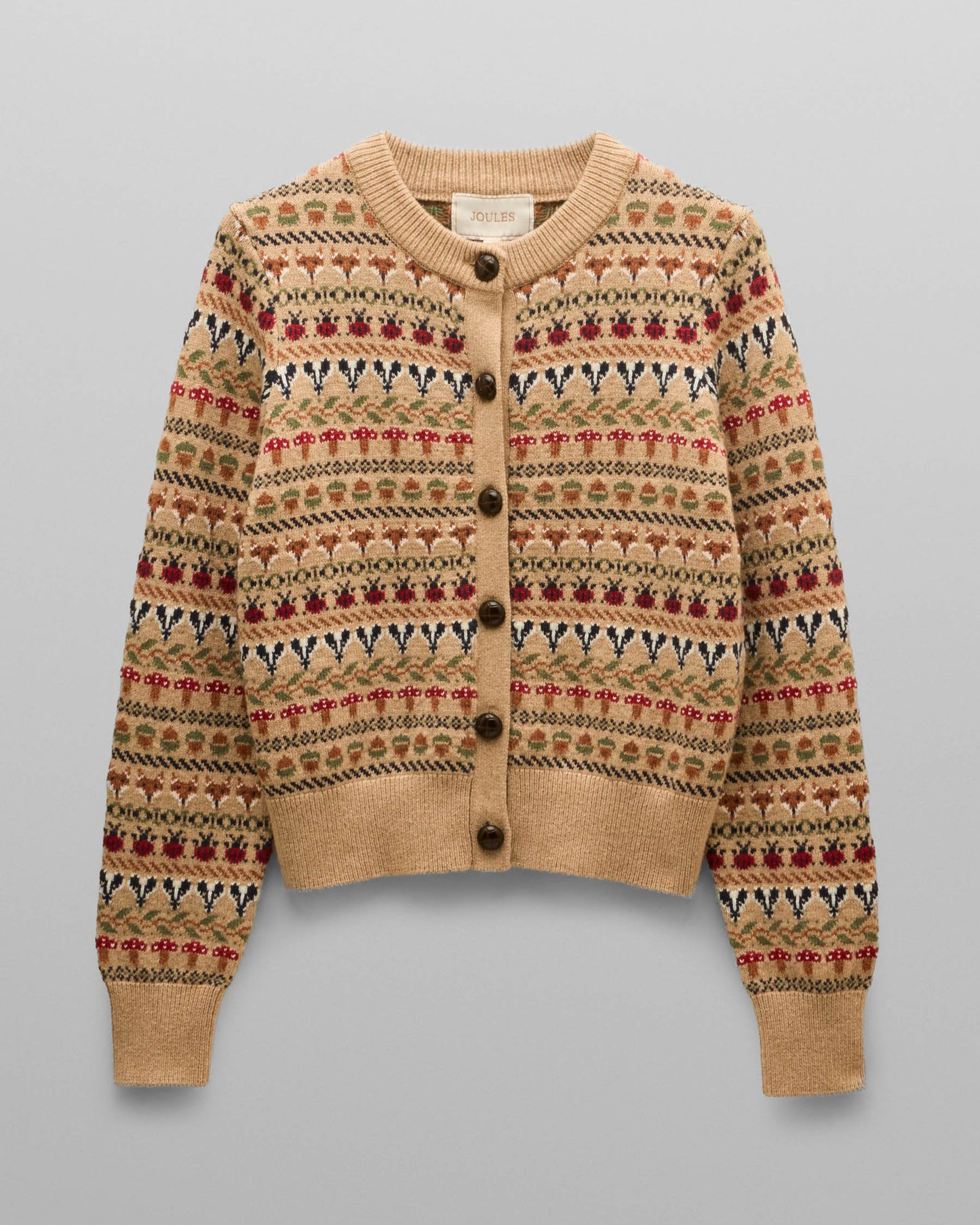 Joules Womens Woodland Cardigan - Oatmeal