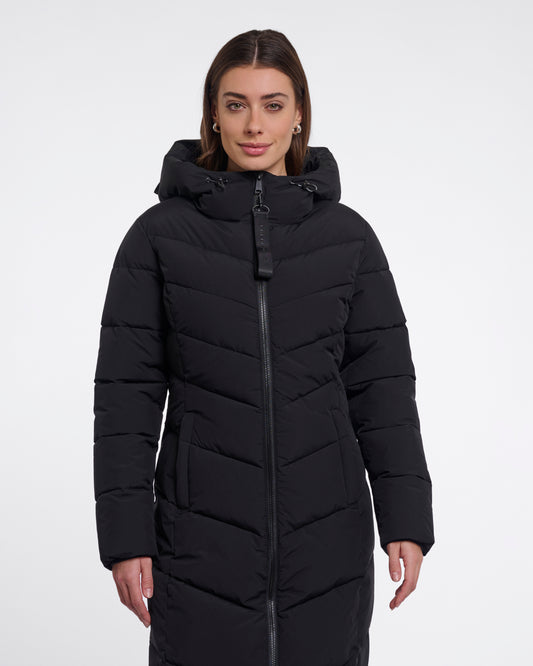 Rino & Pelle Zendaya Womens Padded Coat With Hood - Black