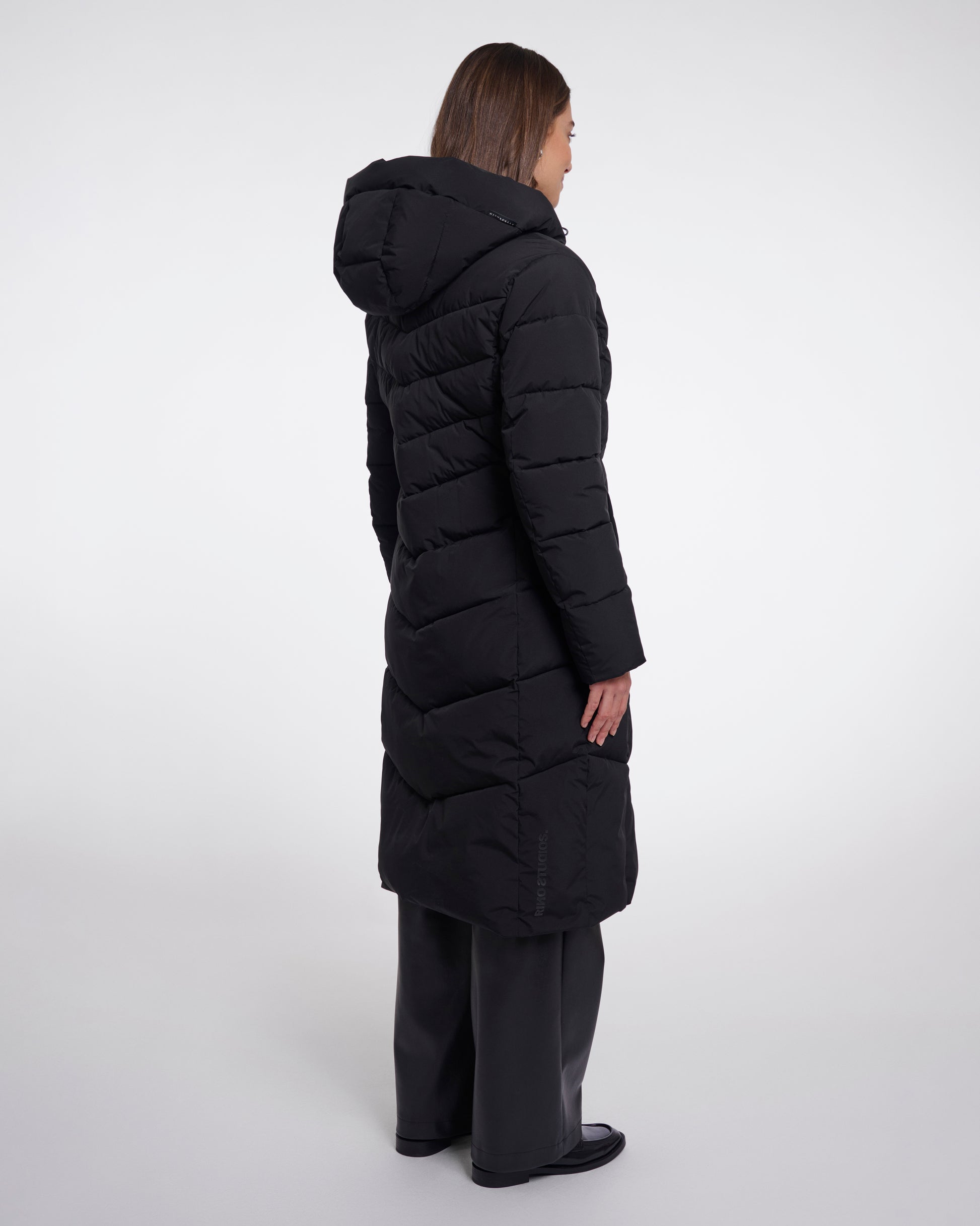 Rino & Pelle Zendaya Womens Padded Coat With Hood - Black | CHO | Designer Womens Padded Coat