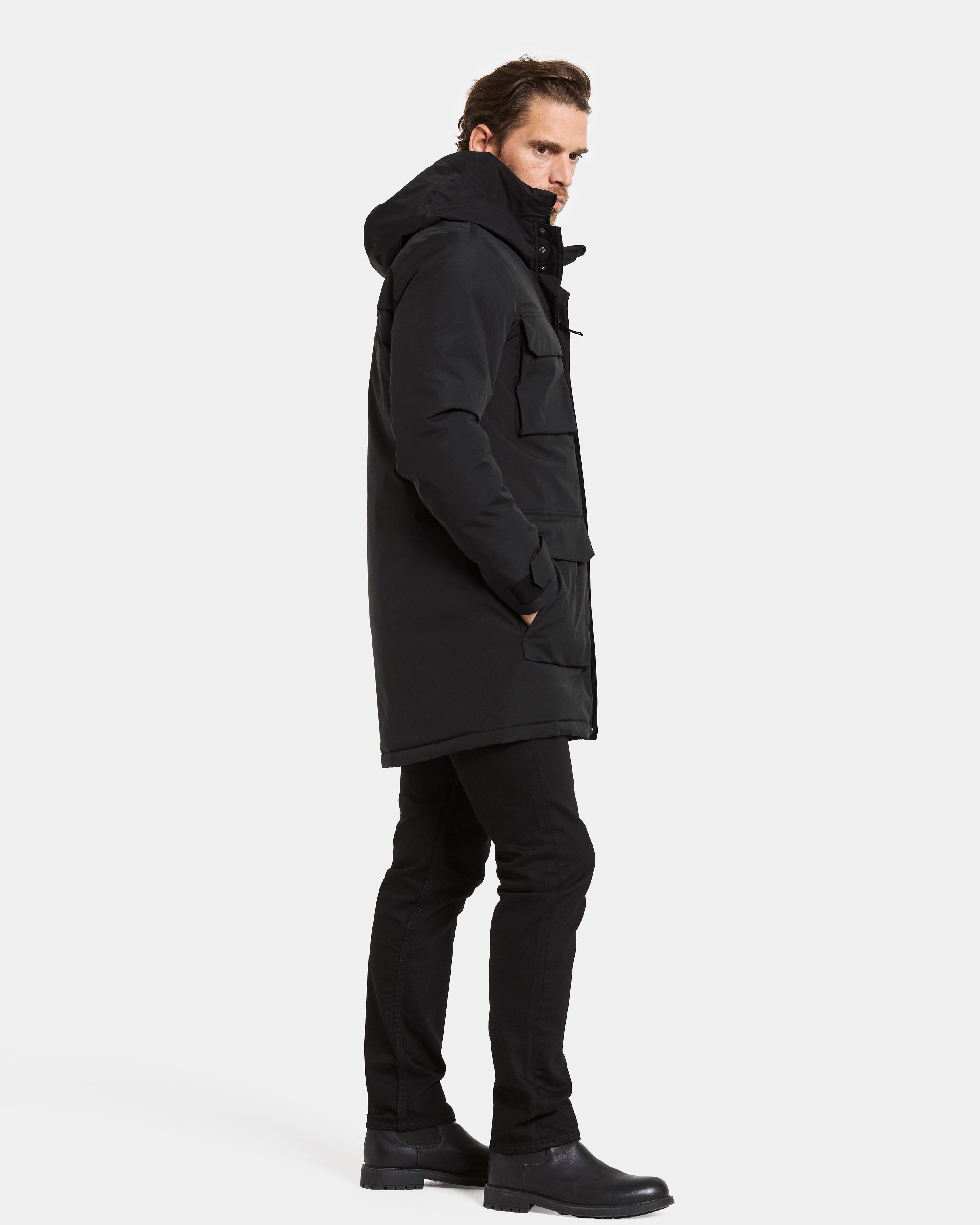 Didriksons Aiden Mens Parka - Black 060 – CHO