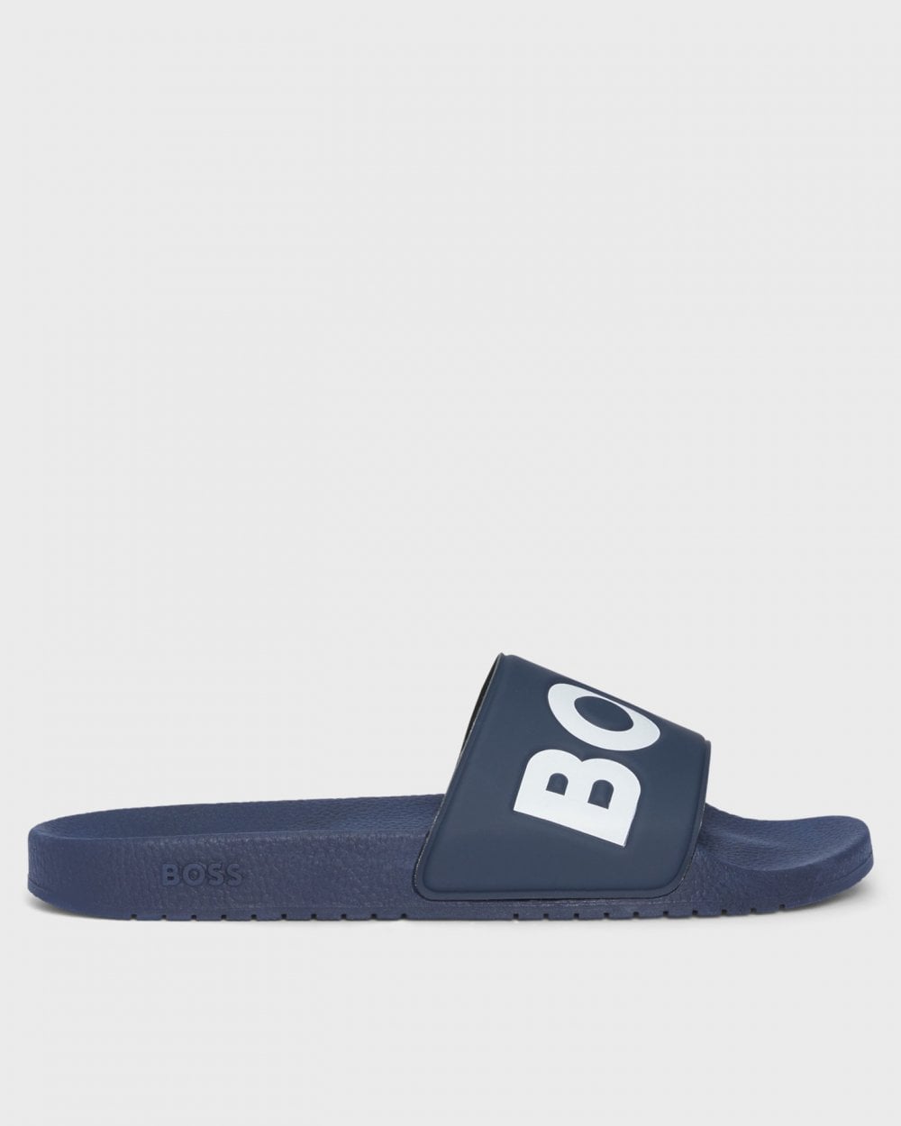 BOSS Orange Aryeh Mens Italian-Made Slides with Large Logo Detail NOS - Dark Blue 405