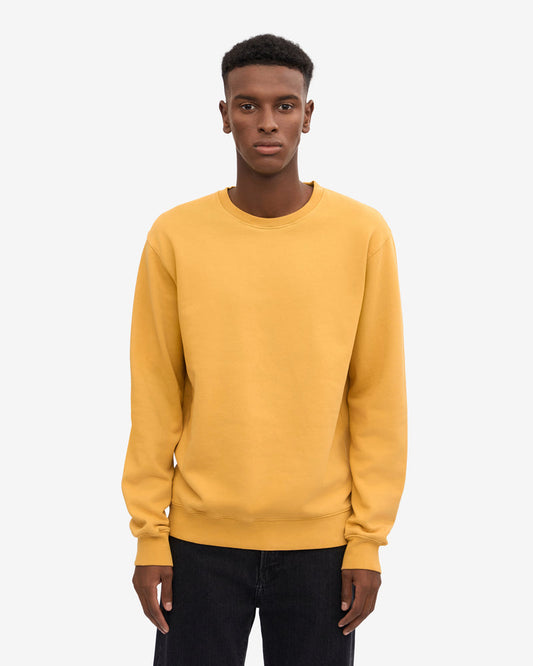 Colorful Standard Mens Classic Organic Crew Neck Sweatshirt - Burned Yellow
