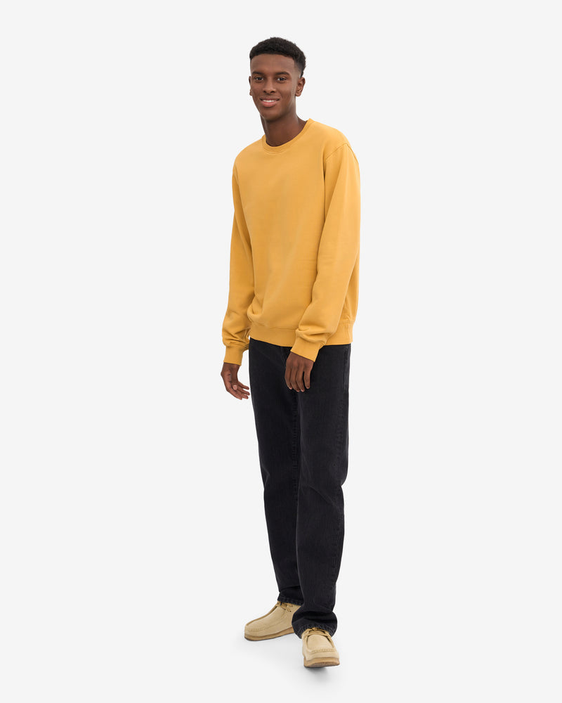 Colorful Standard Mens Classic Organic Crew Neck Sweatshirt - Burned Yellow