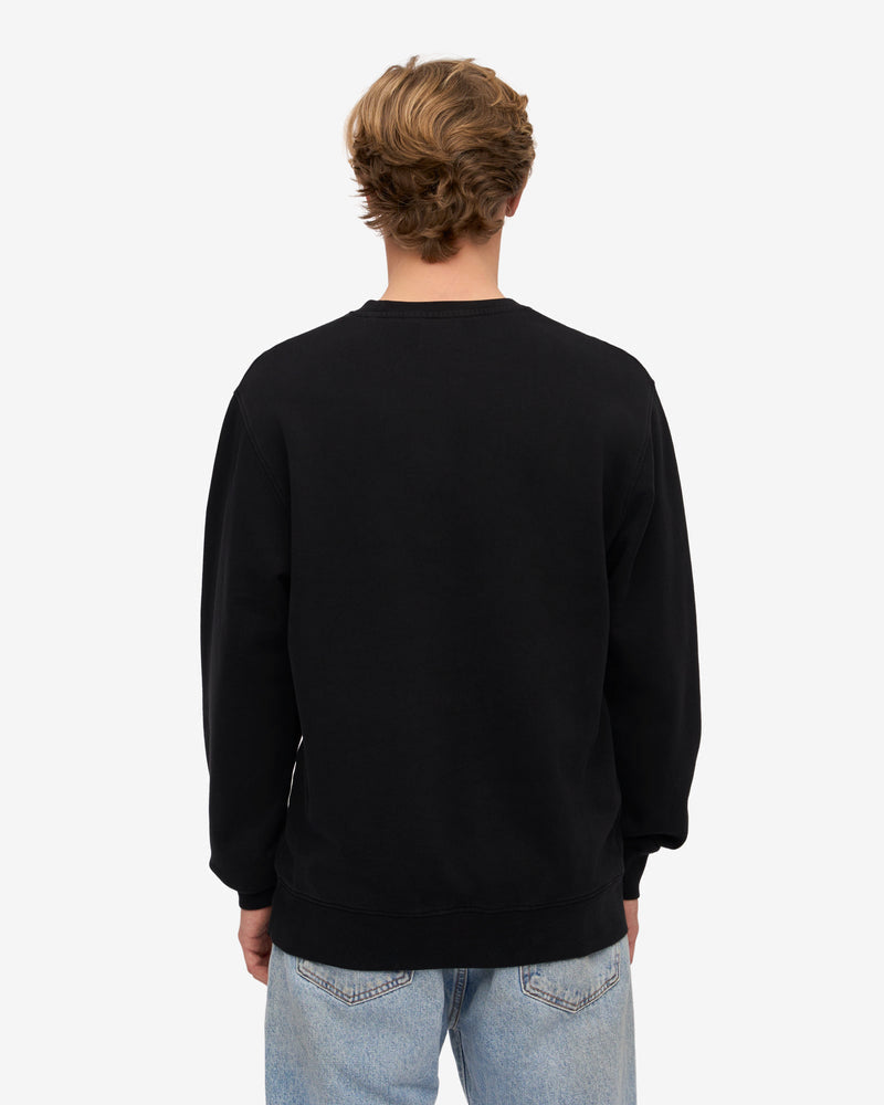 Colorful Standard Mens Classic Organic Crew Neck Sweatshirt - Deep Black