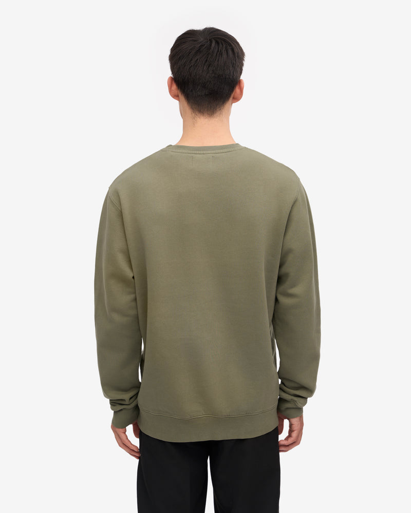 Colorful Standard Mens Classic Organic Crew Neck Sweatshirt - Dusty Olive