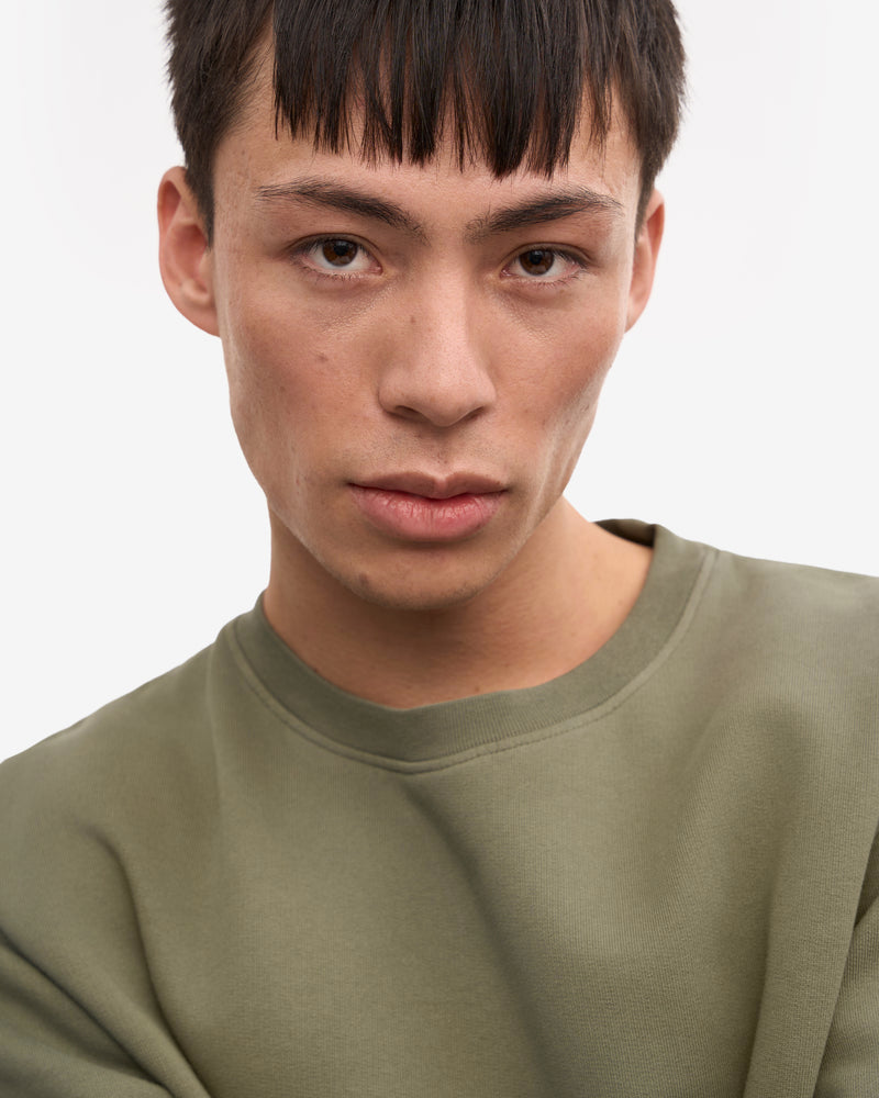 Colorful Standard Mens Classic Organic Crew Neck Sweatshirt - Dusty Olive