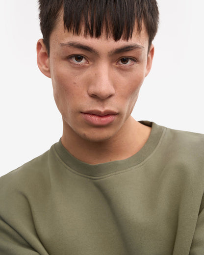 Colorful Standard Mens Classic Organic Crew Neck Sweatshirt - Dusty Olive