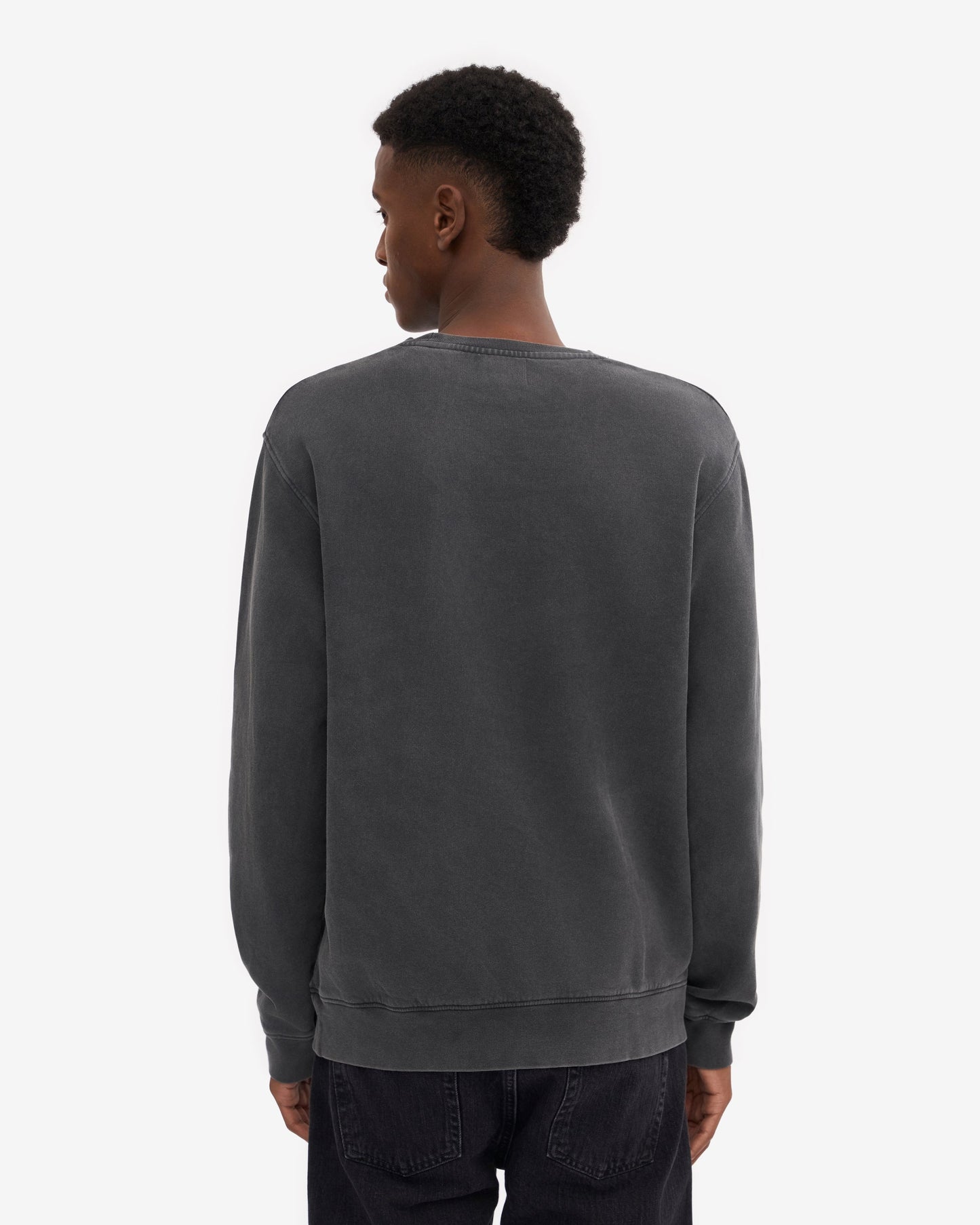 Colorful Standard Mens Classic Organic Crew Neck Sweatshirt - Faded Black
