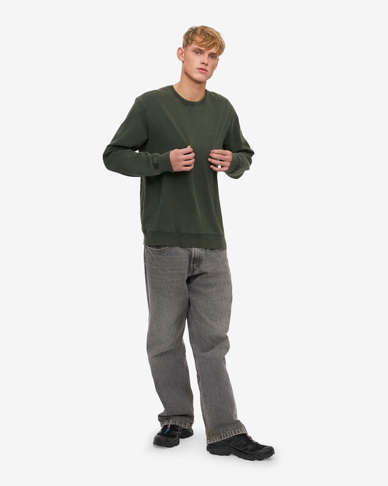 Colorful Standard Mens Classic Organic Crew Neck Sweatshirt - Midnight Forest