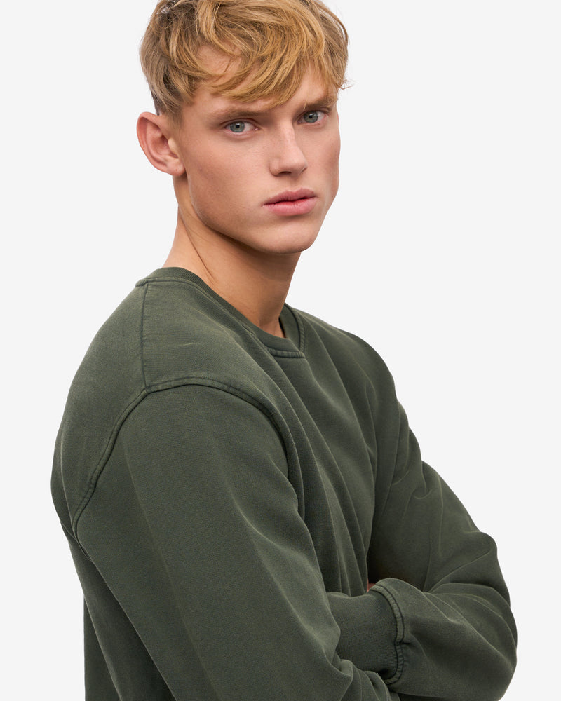 Colorful Standard Mens Classic Organic Crew Neck Sweatshirt - Midnight Forest