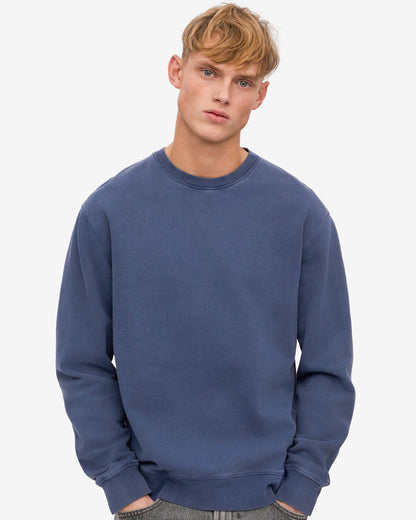 Colorful Standard Mens Classic Organic Crew Neck Sweatshirt - Neptune Blue