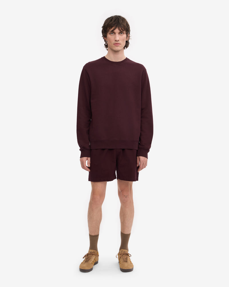 Colorful Standard Mens Classic Organic Crew Neck Sweatshirt - Oxblood Red
