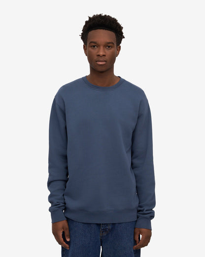Colorful Standard Mens Classic Organic Crew Neck Sweatshirt - Petrol Blue | CHO | Designer Mens Sweatshirts - Petrol Blue - S - 5600493194740