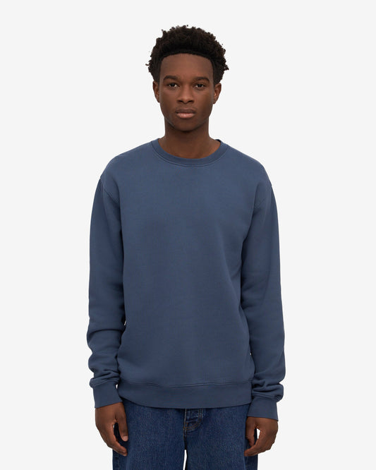Colorful Standard Mens Classic Organic Crew Neck Sweatshirt - Petrol Blue
