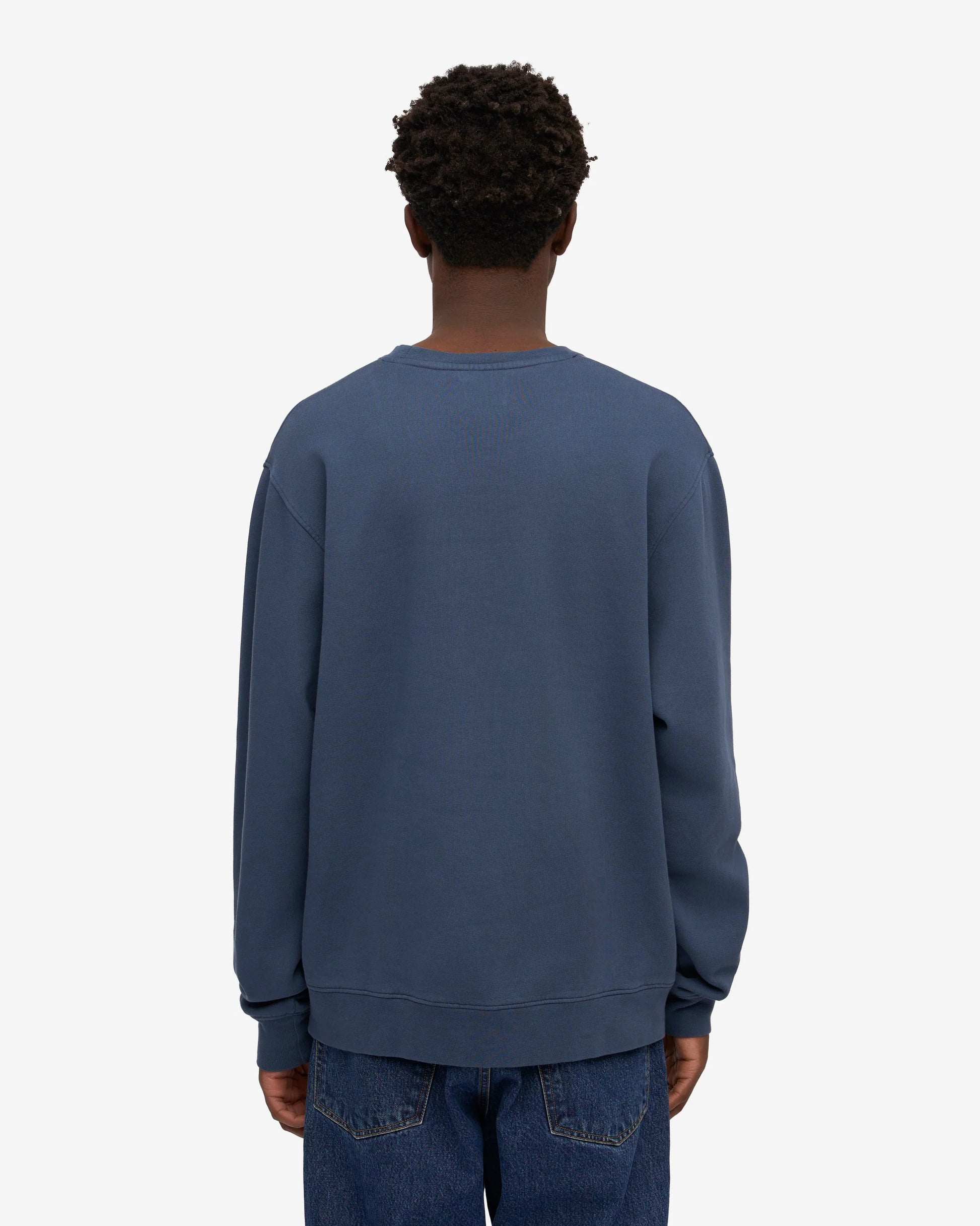 Colorful Standard Mens Classic Organic Crew Neck Sweatshirt - Petrol Blue | CHO | Designer Mens Sweatshirts