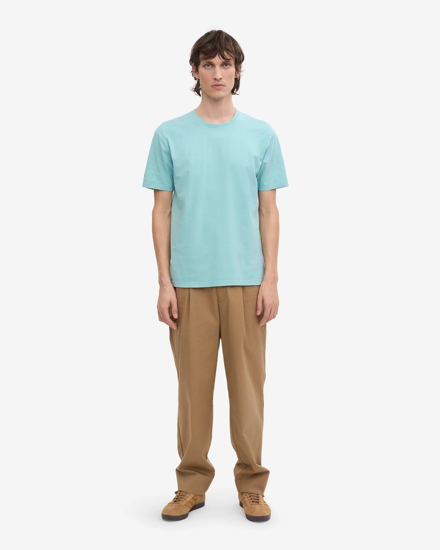 Colorful Standard Classic Organic T - Shirt - Teal Blue | CHO | Designer Unisex Short Sleeve T - Shirts