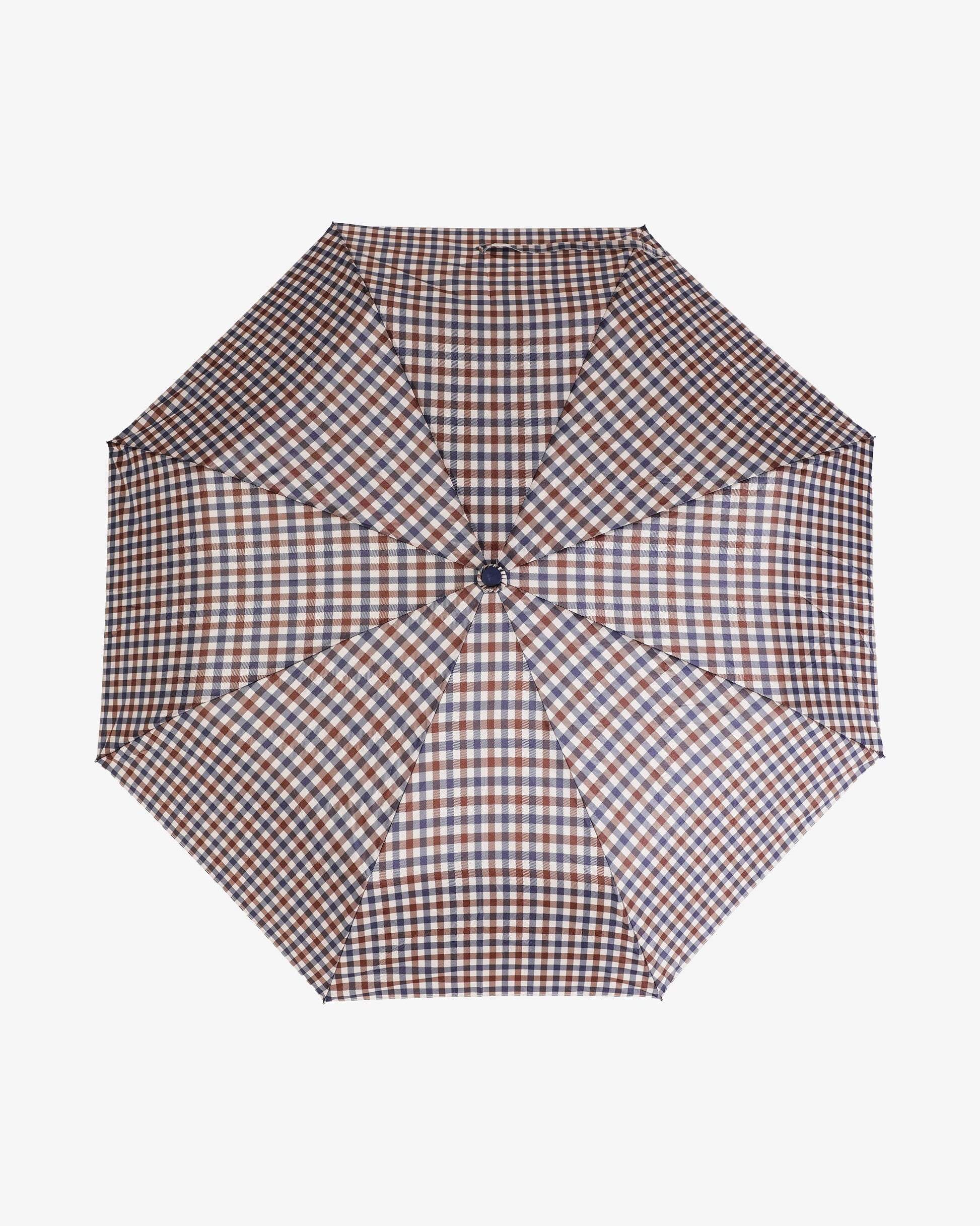 Aquascutum Iconic Pocket Umbrella - Club Check 28 | CHO | Designer Mens Umbrellas