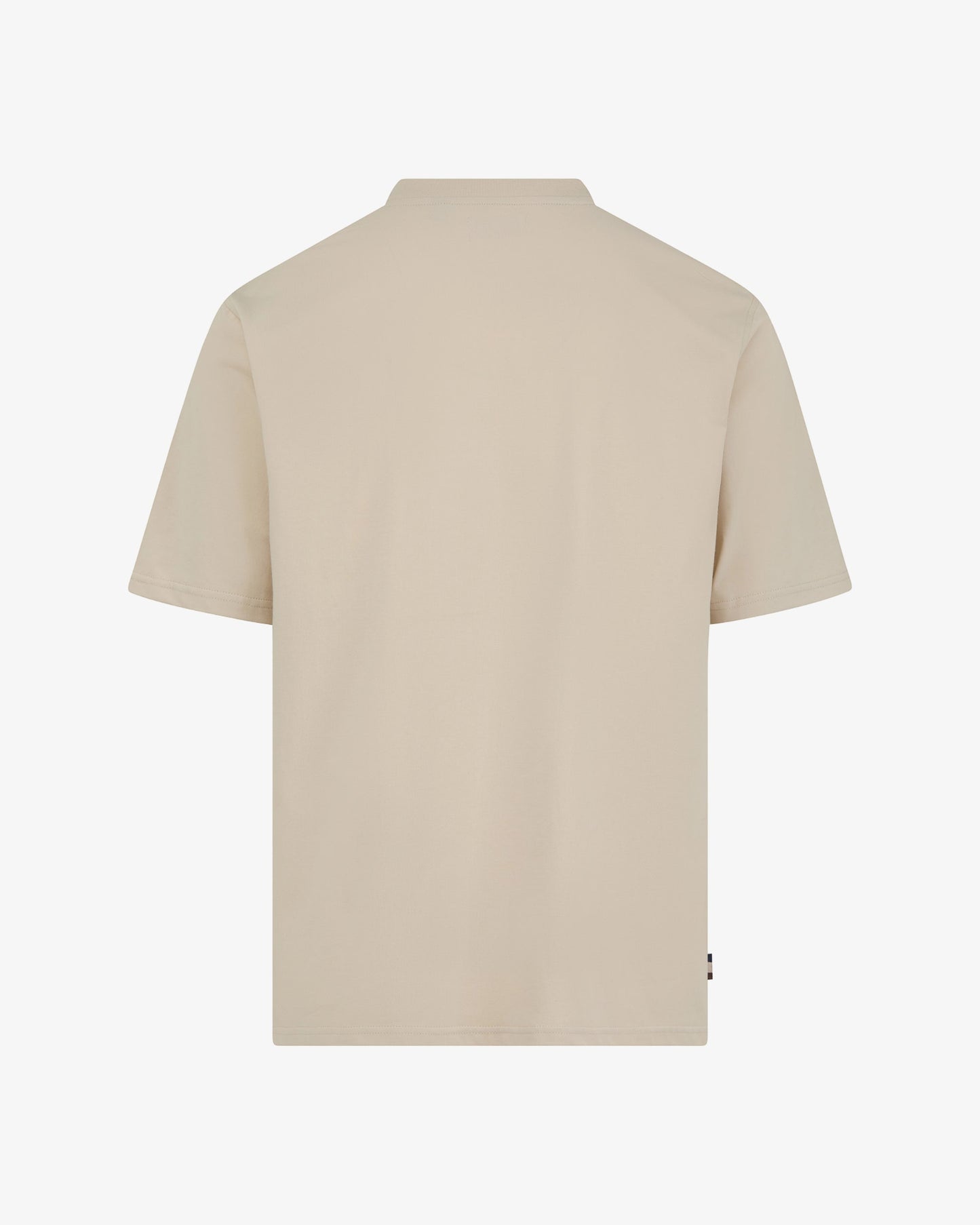 Aquascutum Mens Club Check Piping T - Shirt - Old White 02 | CHO | Designer Mens T - Shirts