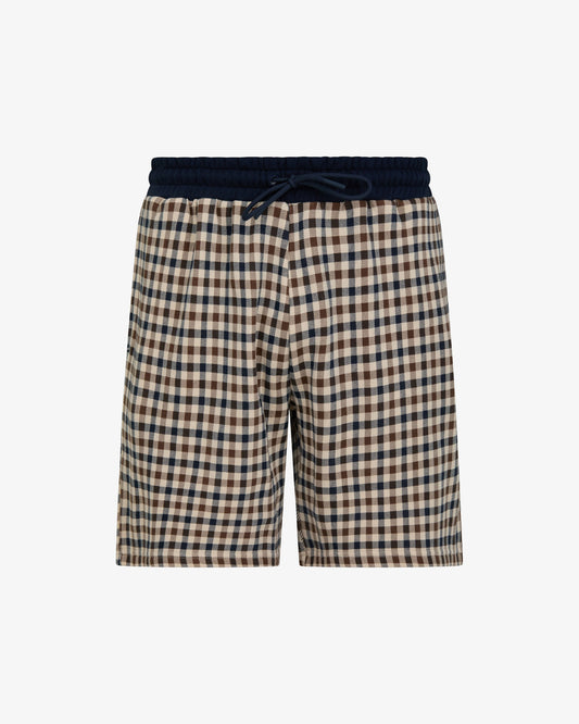 Aquascutum Mens Club Check Shorts - Navy 11