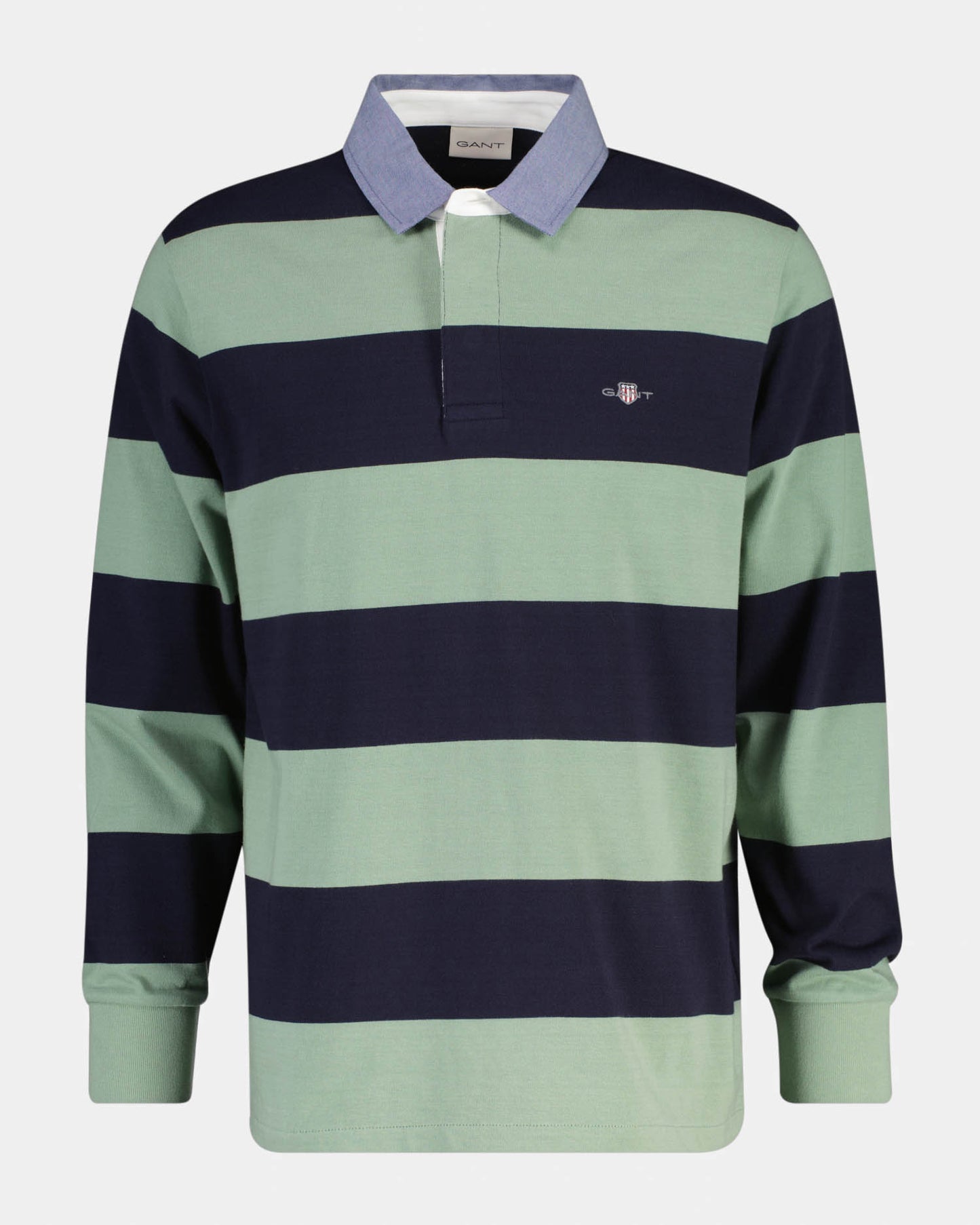 GANT Mens Regular Fit Chambray Stripe Heavy Rugger - 308 Surplus Mint