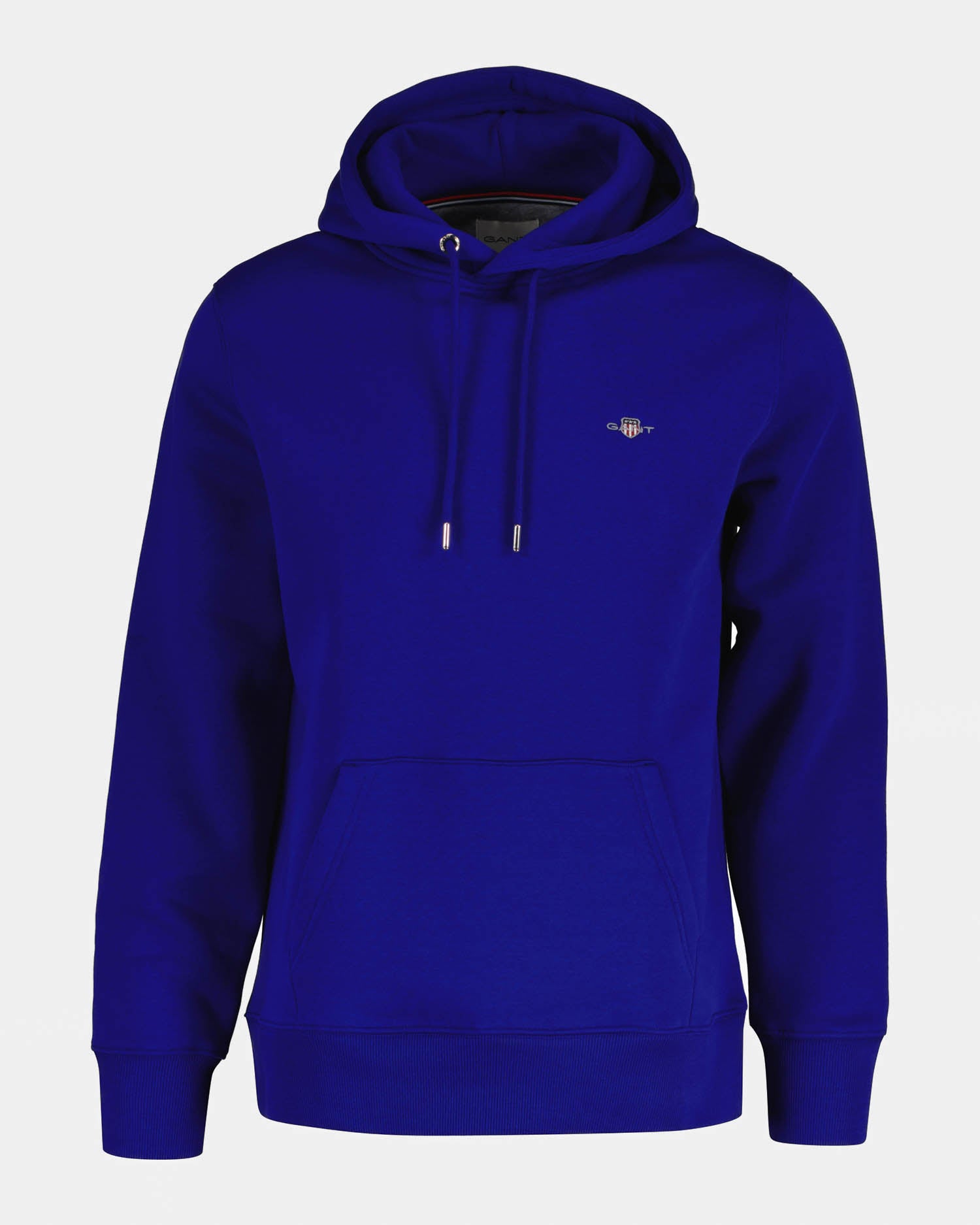 GANT Mens Regular Fit Shield Logo Pullover Hoodie - 435 Crisp Blue | CHO | Designer Mens Hoodies