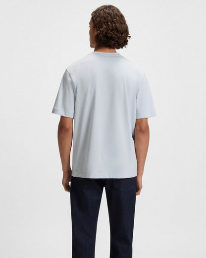BOSS Orange TChup Mens Crew Neck Small Logo T-Shirt - Light/Pastel Grey 053
