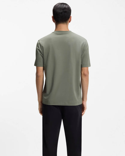 BOSS Orange TChup Mens Crew Neck Small Logo T-Shirt - Open Grey 077