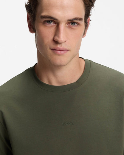 BOSS Orange TChup Mens Crew Neck Small Logo T - Shirt - Bright Green 325 | CHO | Designer Mens Logo T - Shirts