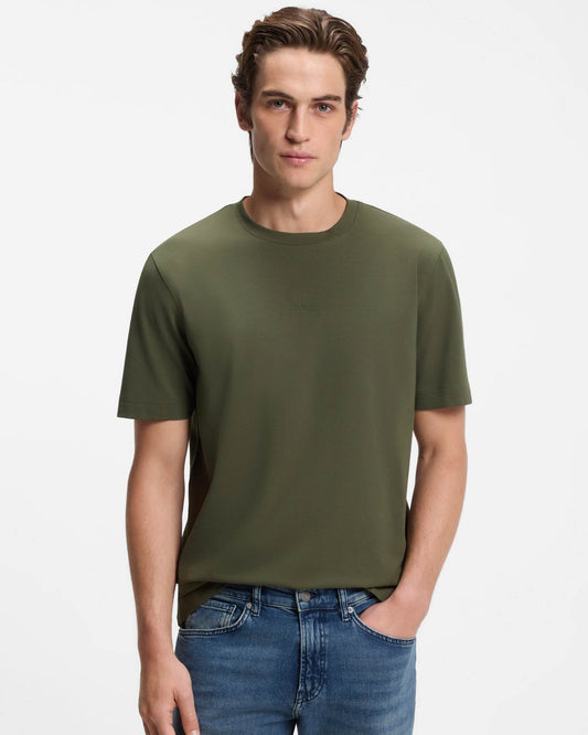BOSS Orange TChup Mens Crew Neck Small Logo T-Shirt - Bright Green 325